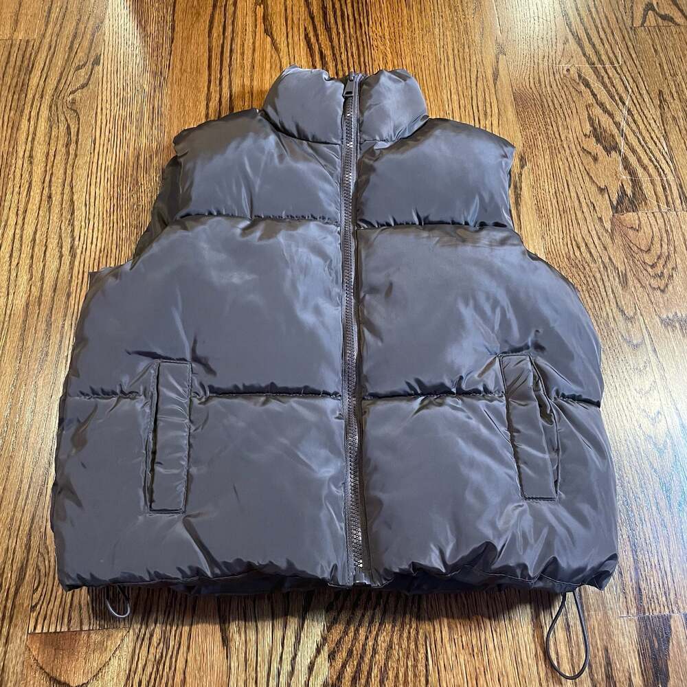 better / together Cropped Puffer Vest Sleeveless Jacket with Drawstring